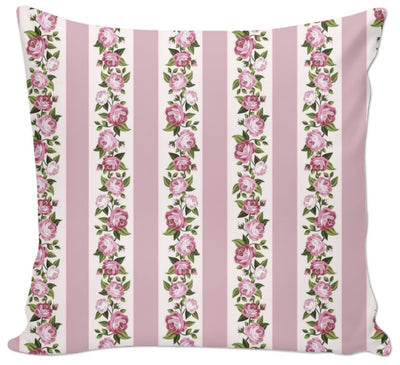 Tissu fleuri au mètre rideau couette coussin rayé fleurs de Roses