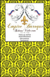 Tissu ameublement Damassé Baroque au mètre jaune motifs fleurs French fabrics