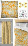 Fleurs Paisley cachemire motif Toile de Jouy jaune fleuri au mètre rideau couette