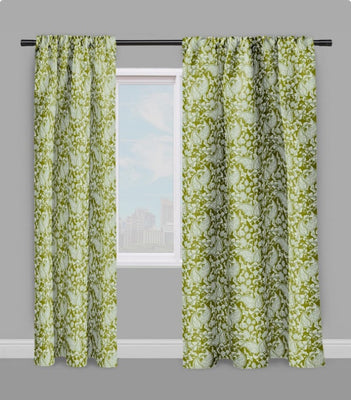 Paisley cachemire motif floral Toile de Jouy vert fleuri au mètre rideau couette coussin