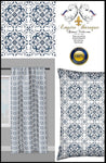 Tissu ameublement au mètre bleu motif classique Empire Baroque Rococo
