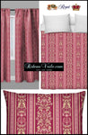 Tissu au mètre motif rayé Empire Baroque Renaissance rayures rouge