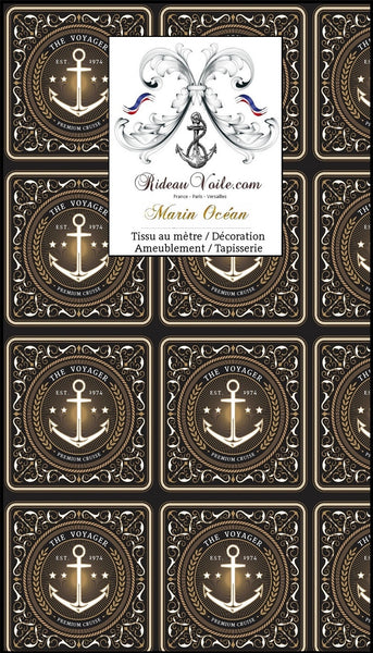 Boutique Paris Tissu Baroque ameublement style Marin mètre rideau maritime Marinière Marine Boat Nautical Upholstery Canvas meter marine upholstery fabric Nautical furnishing Yard curtain Maritime Gardin Vorhänge stoff Möbelstoff Seemanns Stoffe Meer Strandfeeling Cortina tela Marinera.