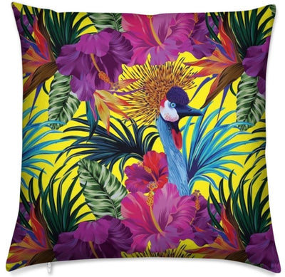 Tissu au mètre motif oiseaux paon Exotique Tropical fleur rideau coussin couette