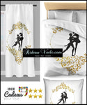 Tissu motif imprimé Baroque motif ballerine silhouette femme ameublement danseuse étoile mètre rideau couette voilage.Tänzer bedruckter Stoff. Ballerina tessuto bagno doccia tenda. Fabric floral ballerina pattern curtain drapes. Klassisk ballerina trykt stof gardin. ballerina stoff gardin.