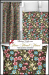Tissu marron floral Motif fleur au mètre rideau couette siège