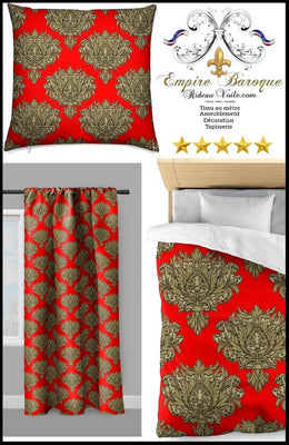 Tissu Empire Baroque ameublement mètre motif fleurs rideau ignifugé occultant couette. Upholstery fabric meter flower curtain tapestry . Blomster mønster gardin. Blummen Barokin Blumen muster Vorhang stoff Barock.Tela cortina estampado flores. Kukkakuvio verhokangas.Tessuto barocco tende fiori.