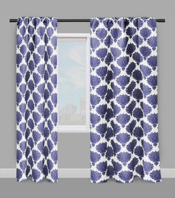 Tissu ameublement décoration Empire Damask Baroque au mètre bleu blanc
