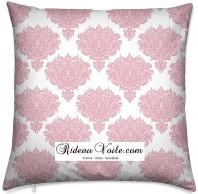 Tissu au mètre fleur fleuri rideau couette coussin style Empire Baroque rose clair