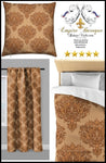 Tissu au mètre feuille fleur fleuri rideau couette coussin Empire Baroque
