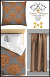 Tissu au mètre feuille fleur fleuri rideau couette coussin Empire Baroque