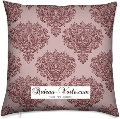Tissu au mètre feuille fleur fleuri rideau couette coussin rouge Empire Baroque