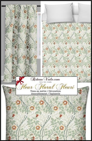 Motifs fleurs rideau coussin couette tissu imprimé mètre fleuri sur mesure