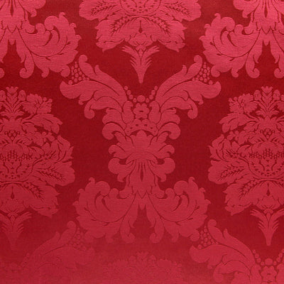 Tissu d'ameublement au mètre Jacquard Damasco Baroque rideau ROUGE vif