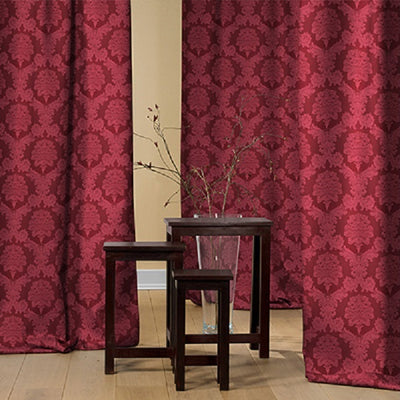 Tissu Style Empire Baroque xtrento vorhang drapes rouge grande largeur 280 cm
