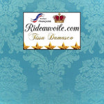 Tissu bleu ameublement au mètre jacquard Damasco turquoise rideau Damassé