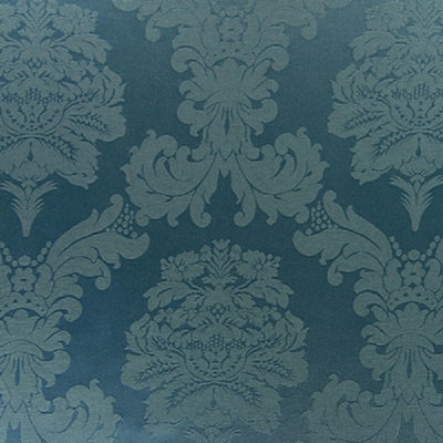 Tissu au mètre jacquard DAMASCO Baroque rideau xtrento bleu jeans