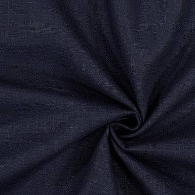Toile de Lin uni 100% tissu au mètre bleu navy marine rideau coussin