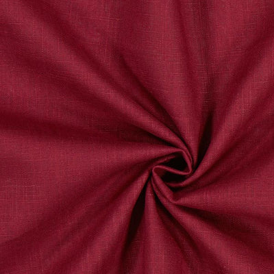 Toile de Lin uni 100% tissu au mètre rouge bordeaux rideau coussin