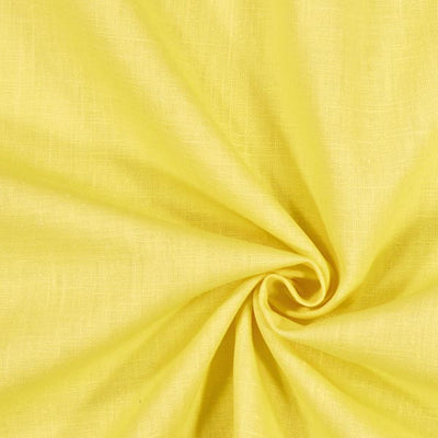 Toile de Lin uni 100% tissu au mètre jaune rideau coussin