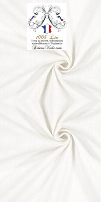 Toile de Lin uni 100% tissu au mètre blanc rideau coussin