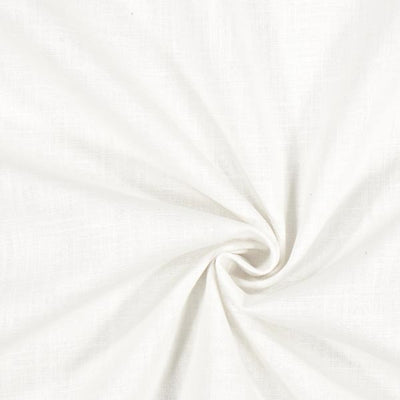 Toile de Lin uni 100% tissu au mètre blanc rideau coussin