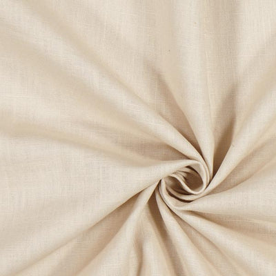 Toile de Lin uni 100% tissu au mètre beige sable rideau coussin