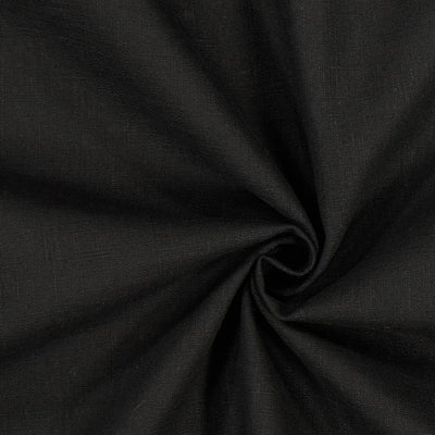 Toile de Lin uni 100% tissu au mètre noir rideau coussin