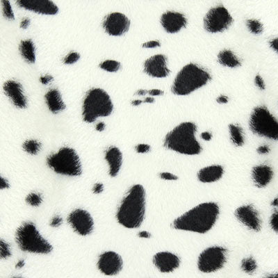 Fausse fourrure haute qualité au mètre imitation chien dalmatien rideau plaid chien blanc noir tache