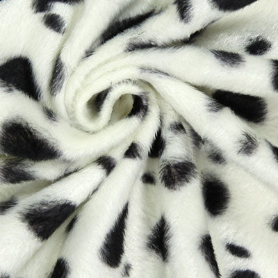 Fausse fourrure haute qualité au mètre imitation chien dalmatien rideau plaid chien blanc noir tache