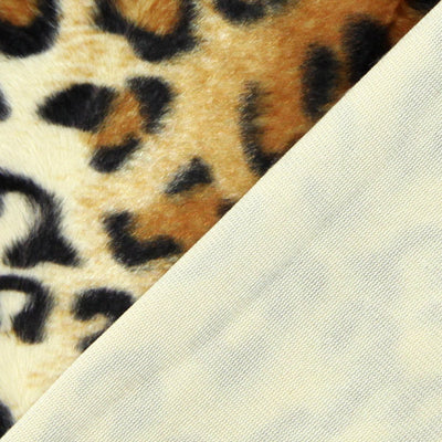 Fausse fourrure animal au mètre imitation léopards, peau de félin