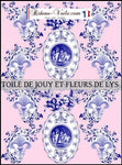 Toile de Jouy tissu rose ameublement style Empire Anges Fleur de Lys bleu