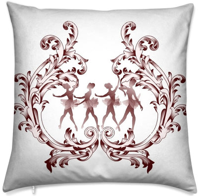 Tissu au mètre rideau motif danseuse étoile couette coussin style Baroque rouge