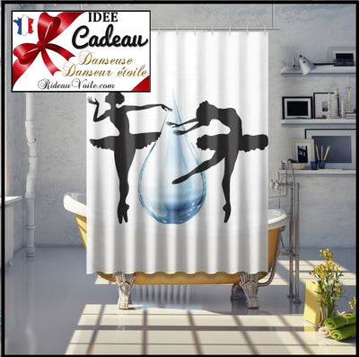Spécialiste Rideau de douche ignifugé sur mesure 140 x 200 cm personnalisé haut gamme Luxe motif danseuse étoile classique