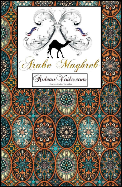 Design déco ethnique tissu au mètre motif Arabe oriental rideau tapisserie siège