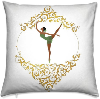 Tissu fleuri rideau motif fleur danseuse étoile couette coussin Baroque Or