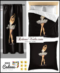 Tissu au mètre motif Danseuse Classique étoile Ballet Lac des Cygnes Opéra