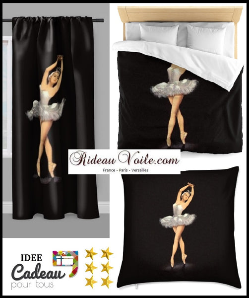 Tissu au mètre motif Danseuse Classique étoile Ballet Lac des Cygnes Opéra