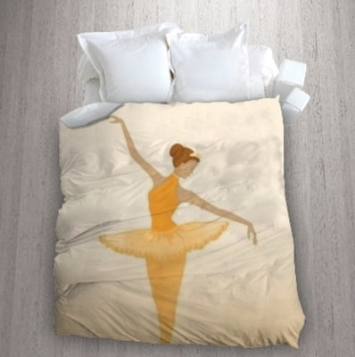 Motif tissu mètre imprimé danseuse étoile classique rideau couette coussin jaune