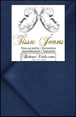 Boutique Rideauvoile Tissu en rouleau ameublement, Tissu tapissier Denim Tissu ameublement 100% Jeans DÉNIM bleu brut épais gabardine au mètre rideau coussin décoration d'intérieur.