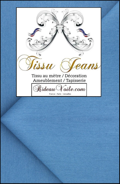 Boutique Tissu en rouleau ameublement, Tissu tapissier Denim Tissu ameublement 100% Jeans DÉNIM bleu brut épais gabardine au mètre rideau coussin décoration d'intérieur.