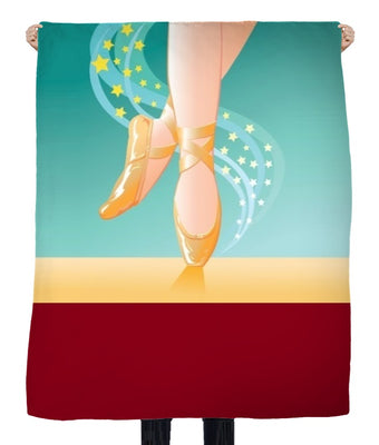 Tissu au mètre motif chausson pointe satin rideau danseuse étoile classique