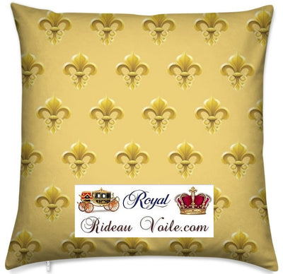 Tissu ameublement jaune Or fleur de lys Directoire Néoclassique mètre style Empire