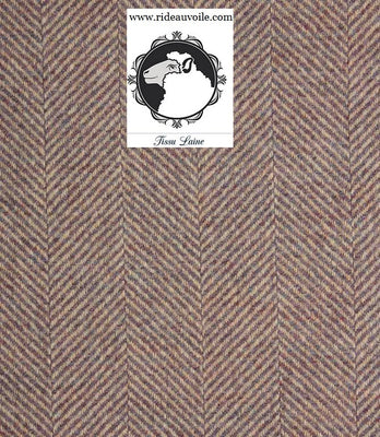 Tissu chevron Laine écossais plaid violet au mètre déco chic rideau tapisserie siège