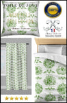 Toile de Jouy vert classique motif imprimé tissu au mètre rideau coussin couette ameublement. Tissu ameublement tapisserie Empire Restauration Toile de Jouy rideau imprimé au mètre. Ignifugé occultant. Textile Empire country french fabric Toile Jouy curtain. Arte fresca Stoffe Klassizismus Empire Tapestry klädsel Restaurering gardintyg.Tecido tapeçaria cortina. Gordijnen, Gordijnstof, Gordijnstoffen.