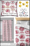 Tissu ameublement tapisserie Empire Toile de Jouy rideau au mètre. Ignifugé occultant. Textile Empire country french fabric Toile Jouy furnishing upholstery curtain. Arte fresca Stoffe Klassizismus Tapestry klädsel Restaurering gardintyg.Tecido tapeçaria cortina. Gordijnen, Gordijnstof, Gordijnstoffen.