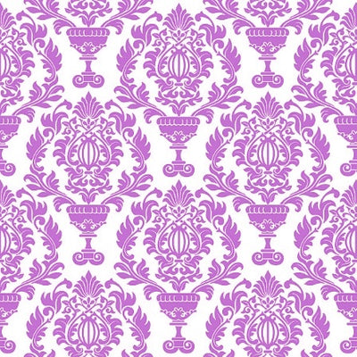 Tissu style Empire Damask Baroque violet au mètre rideau coussin fleur fleuri