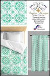 Tissu ameublement au mètre motif fleur style Empire Baroque ornement florale vert