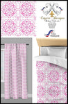 Tissu ameublement au mètre motif fleur style Empire Baroque ornement florale rose