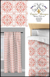 Tissu ameublement au mètre motif fleur style Empire Baroque ornement florale orange